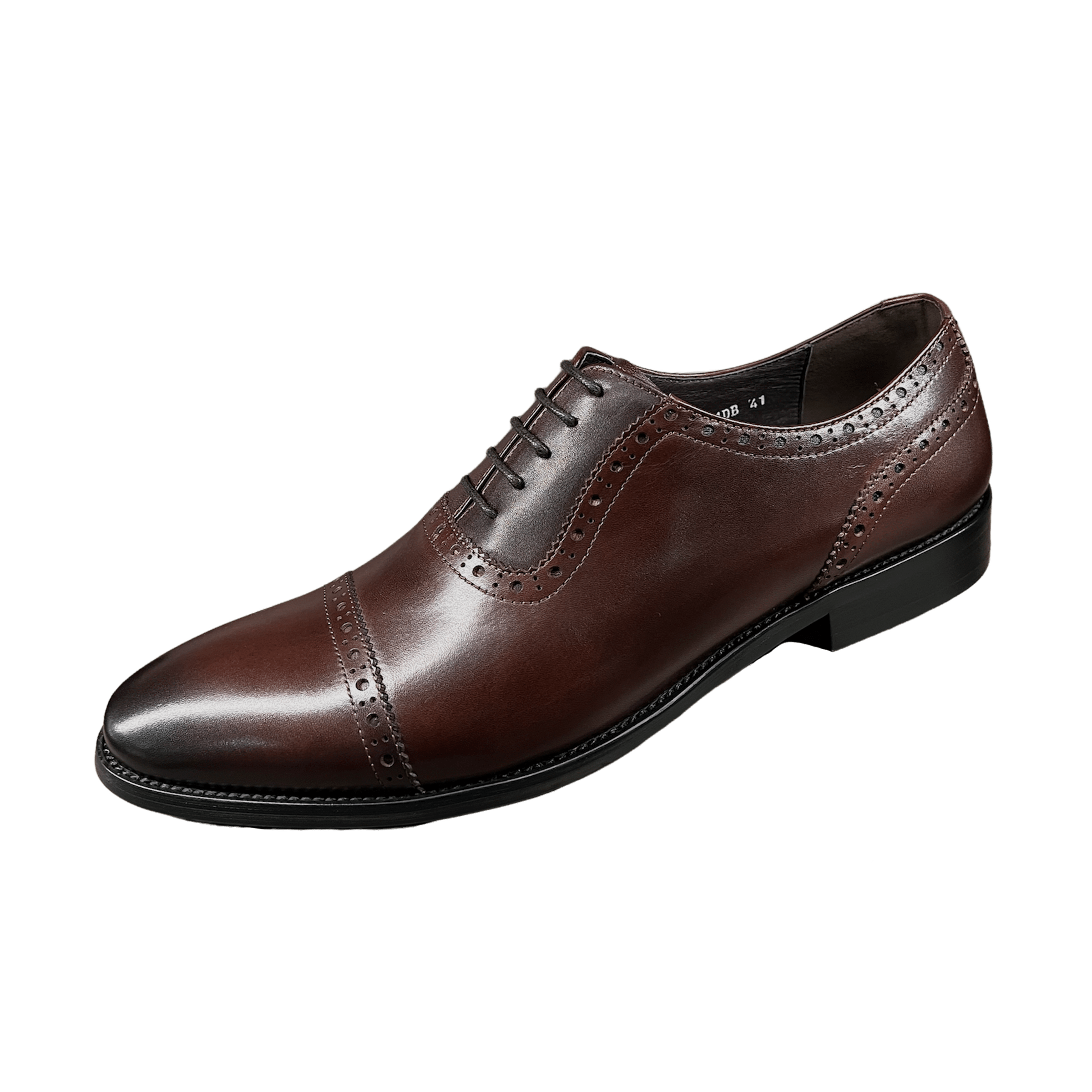 Revic-男士黑色真皮牛津鞋-經典商務正式皮鞋細節展示