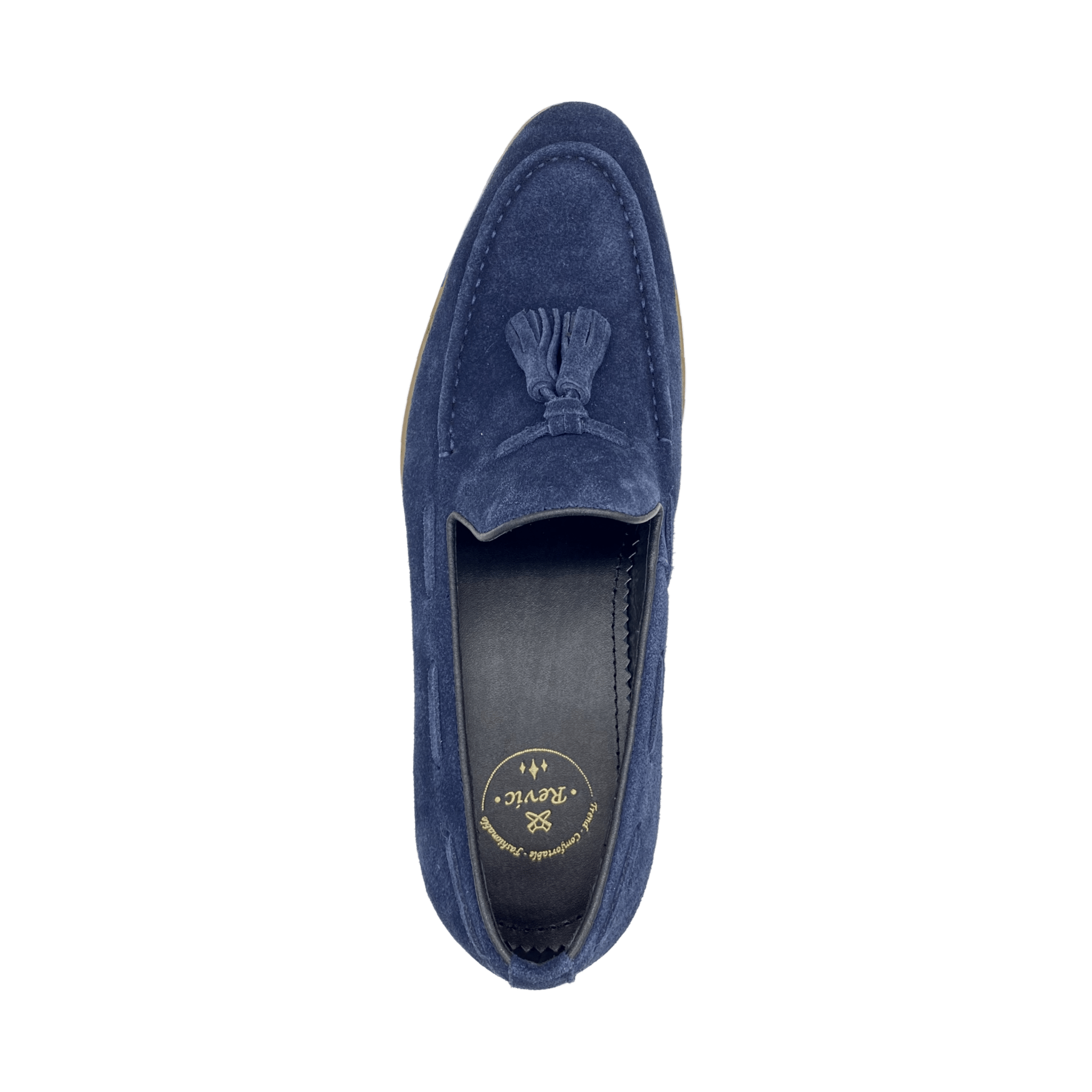 Revic Men's Casual Leather Shoes | CH-03N | Navy Blue Revic Leather Shoes Secondary image