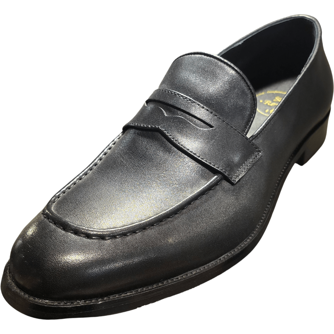 Revic 男裝休閒皮鞋 | CH - 07BK｜黑色牛皮樂福皮鞋 - Revic - Revic 主圖