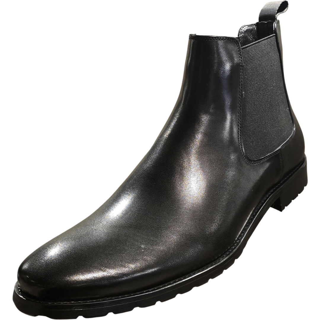 Revic 男裝皮鞋 | CH - 10 | 黑色光面皮靴 - Revic - Revic Main image