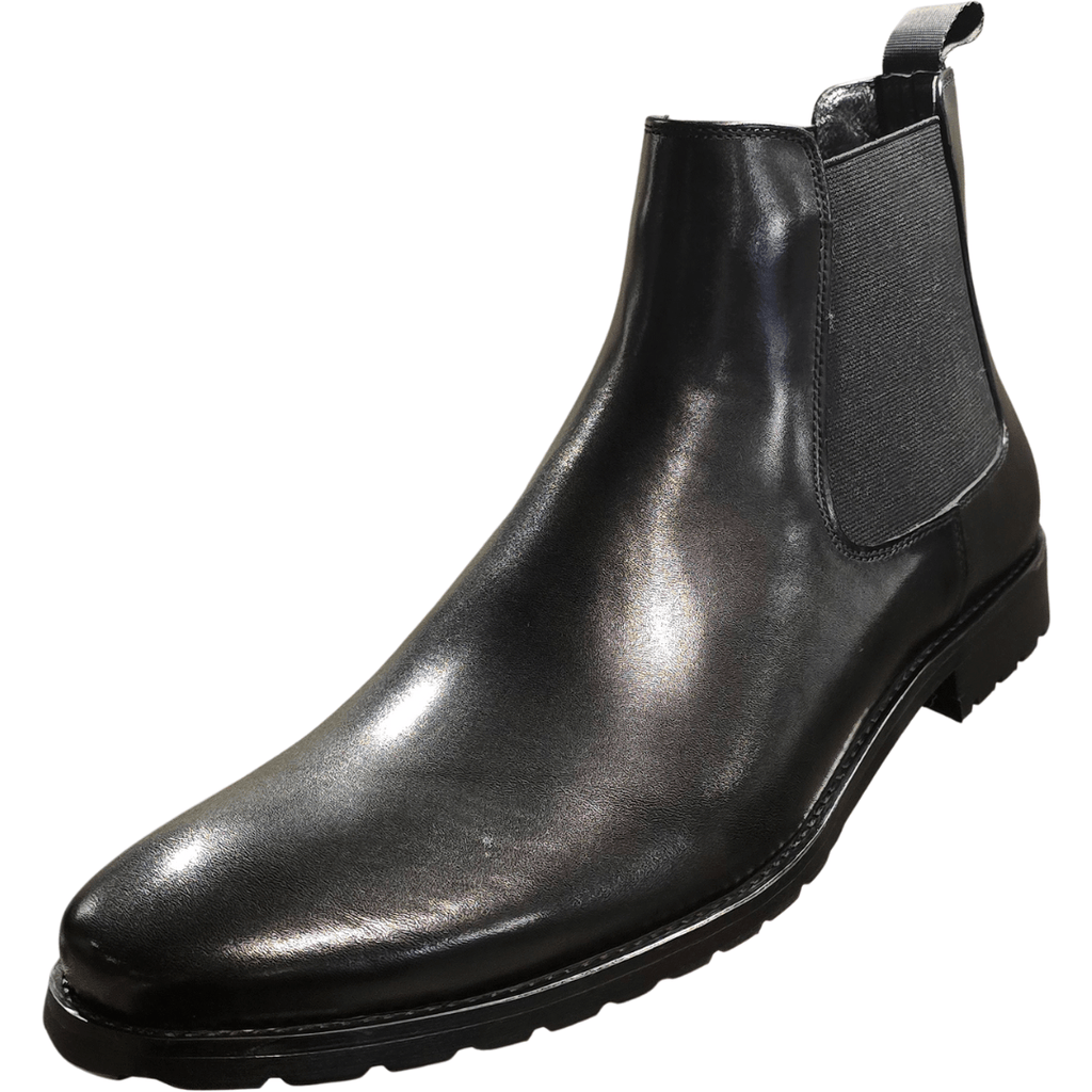 Revic 男裝皮鞋 | CH - 10 | 黑色光面皮靴 - Revic - Revic
