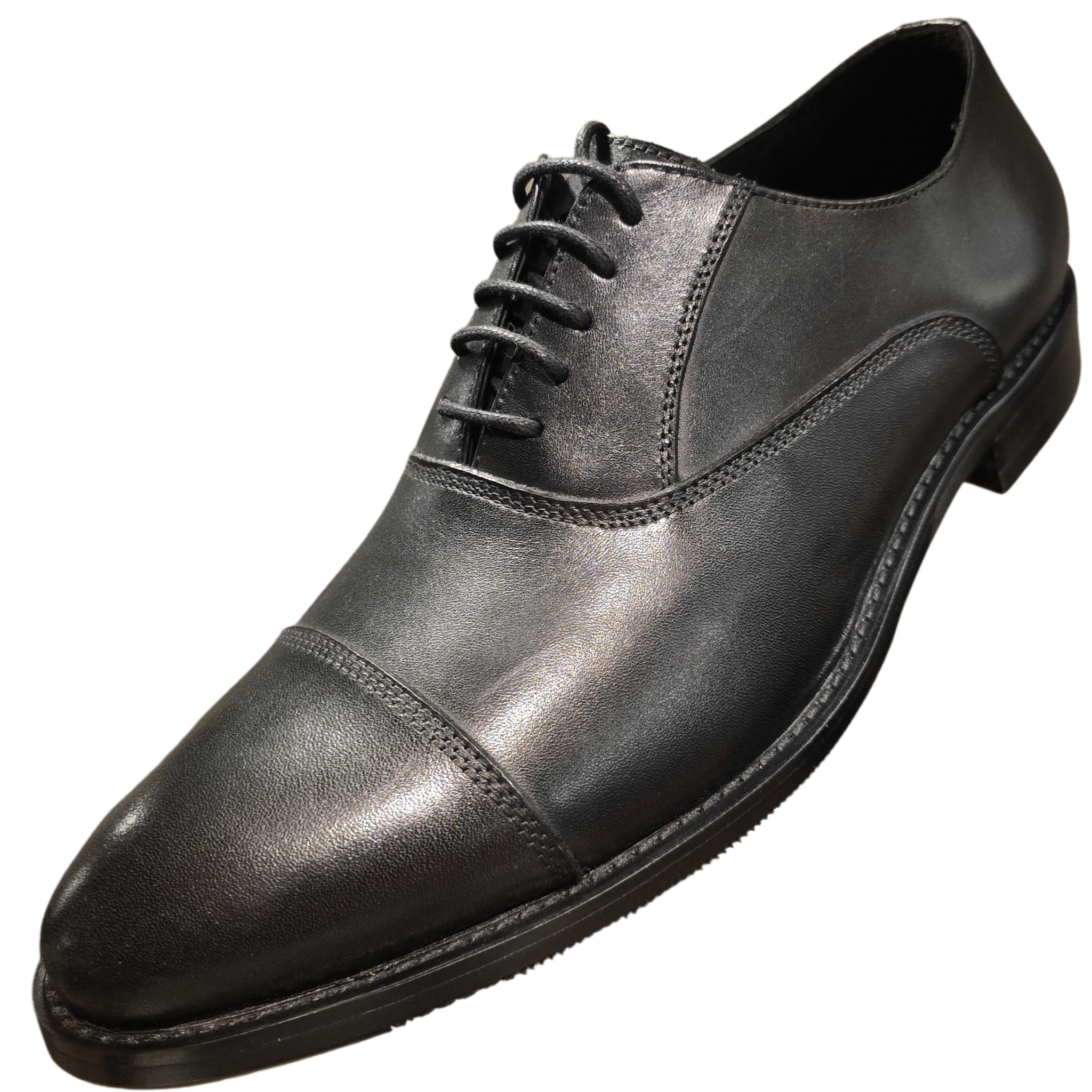 Revic 男裝皮鞋 ｜CH - 16BK｜黑色橫式牛津皮鞋 - Revic - Revic 主圖