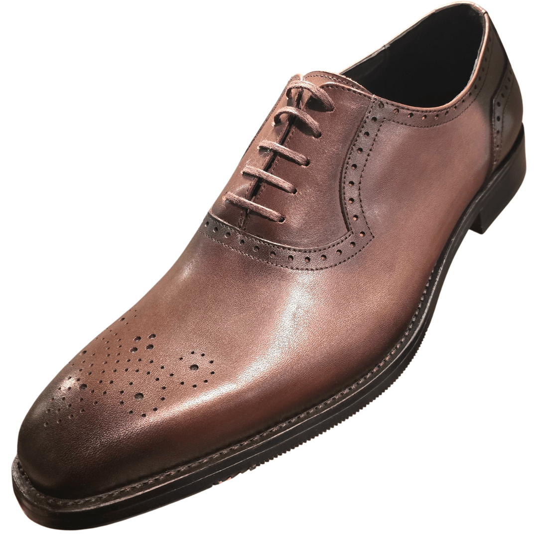 Revic 男裝皮鞋 ｜CH - 17｜棕色雕花牛津皮鞋 - Revic - Revic 主圖