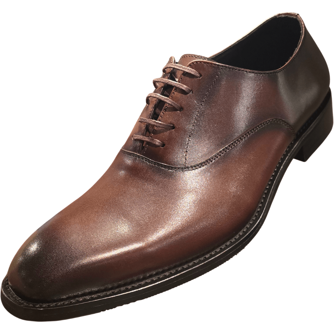 Revic 男裝皮鞋｜CH - 25BR｜啡色素面牛津皮鞋 - Revic - Revic 主圖