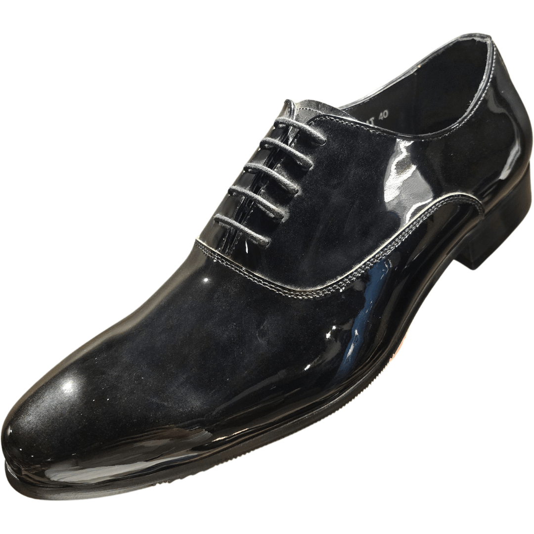 Revic 男裝皮鞋｜CH - 30PAT｜黑色素面牛津漆皮鞋 - Revic - Revic