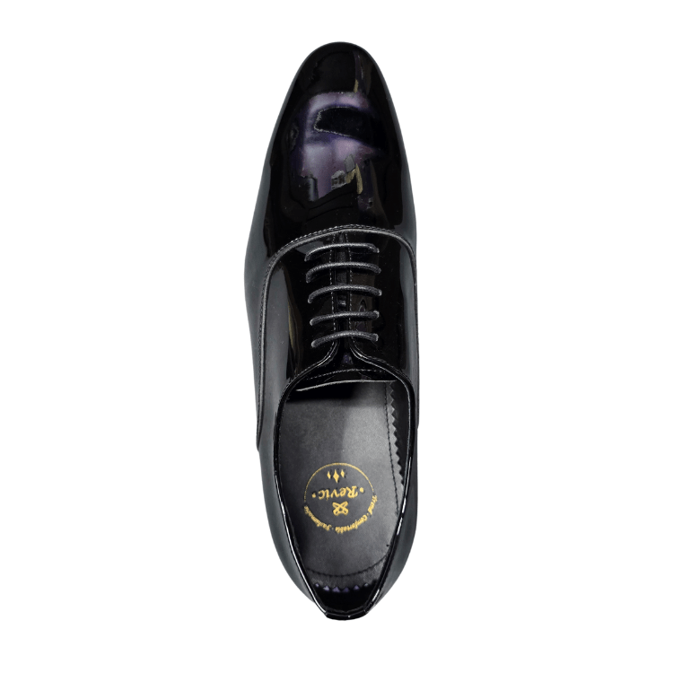 Revic 男裝皮鞋｜CH - 30PAT｜黑色素面牛津漆皮鞋 - Revic - Revic