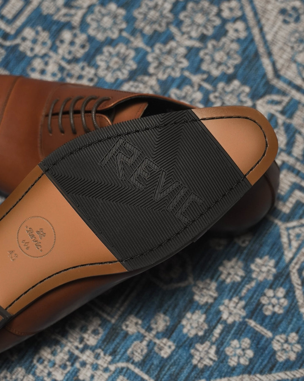 Revic 男裝皮鞋 | CH-32BR｜啡色橫式牛津皮鞋 - Revic-Revic