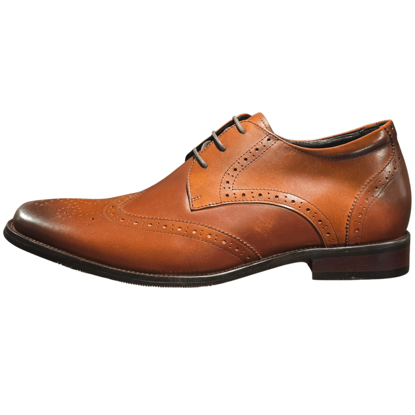 Revic Men's Leather Shoes | EH-01 | Brown Wedge Leather Shoes Secondary image