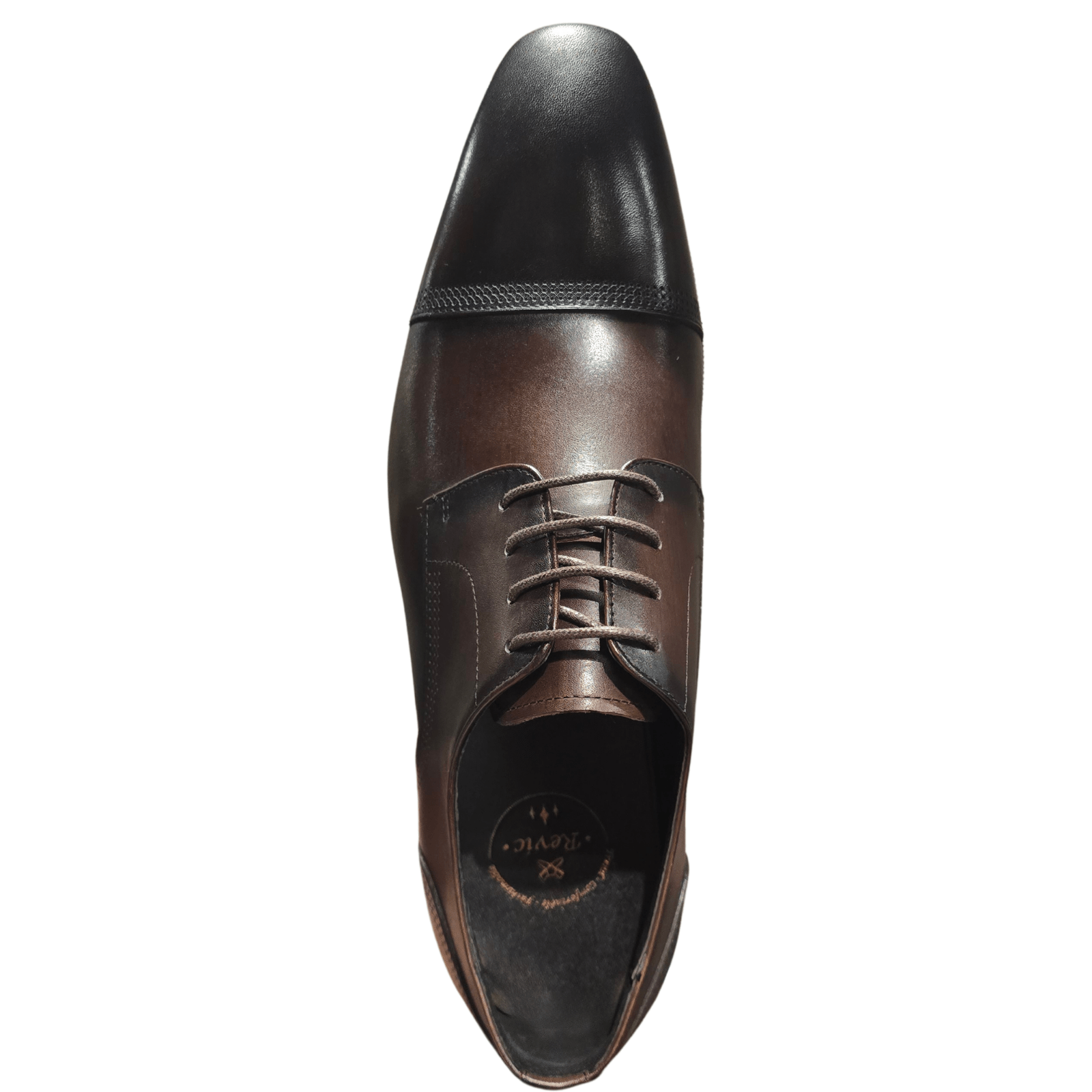 Revic 男裝皮鞋 | OF-10GY | 銅色橫式德比皮鞋 副圖