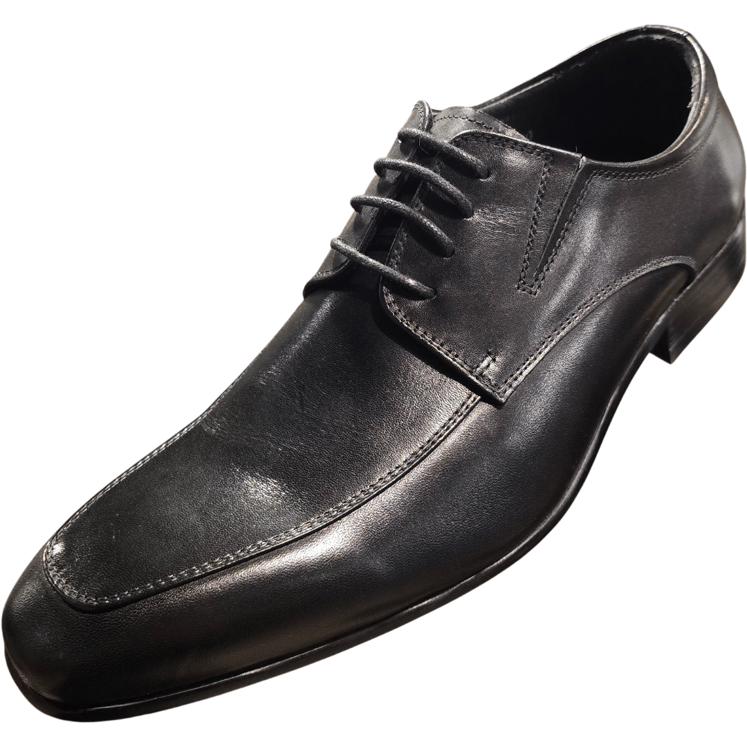 Revic 男裝皮鞋 | OF - 15BK | 黑色U - Tip 德比皮鞋 - Revic - Revic Main image