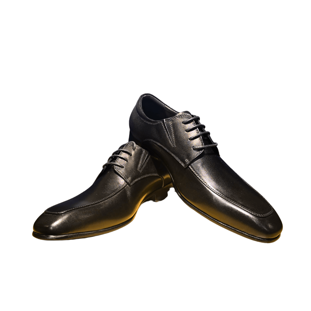 Revic 男裝皮鞋 | OF - 15BK | 黑色U - Tip 德比皮鞋 - Revic - Revic