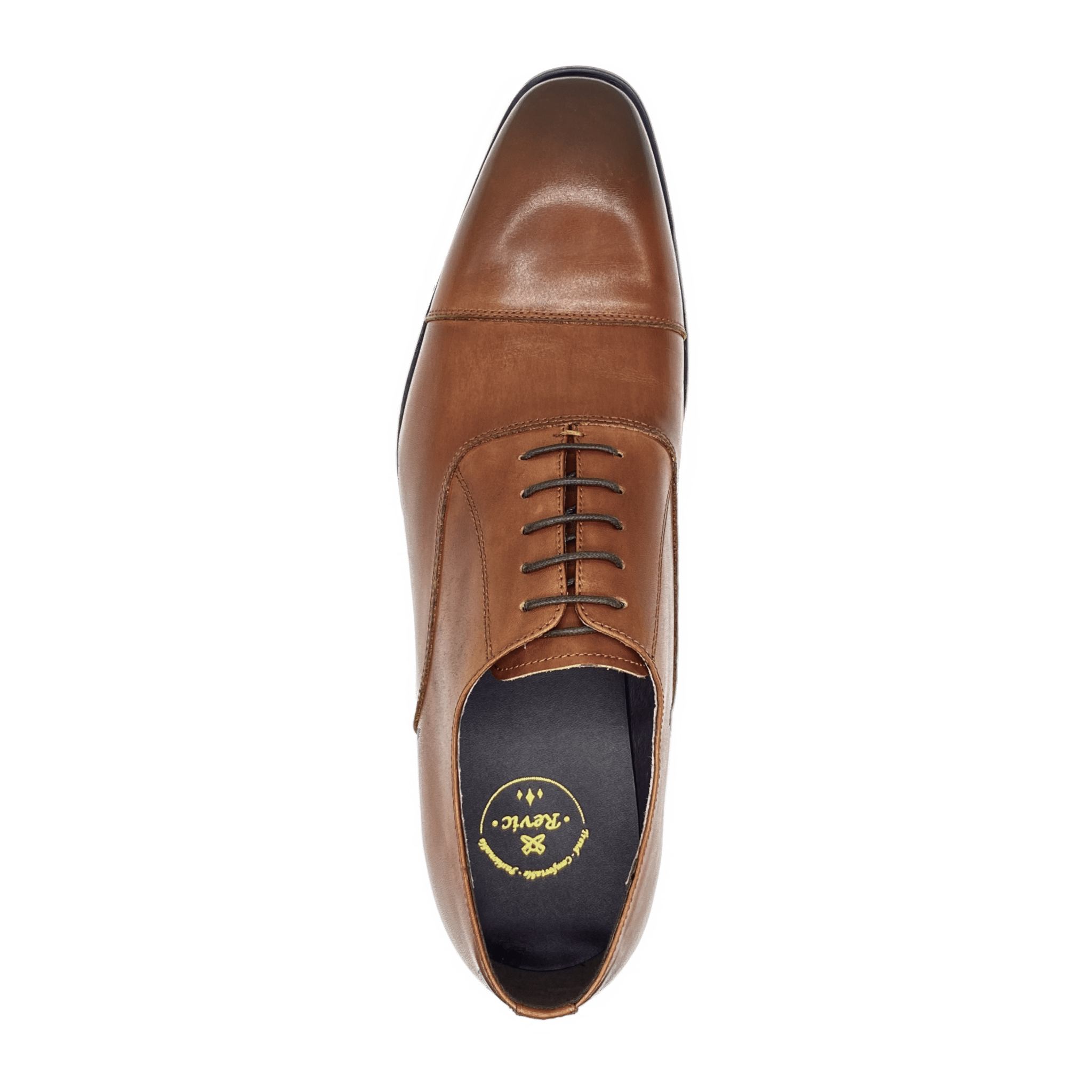 Revic 男裝皮鞋 | OF-24BR｜啡色橫式牛津皮鞋 副圖