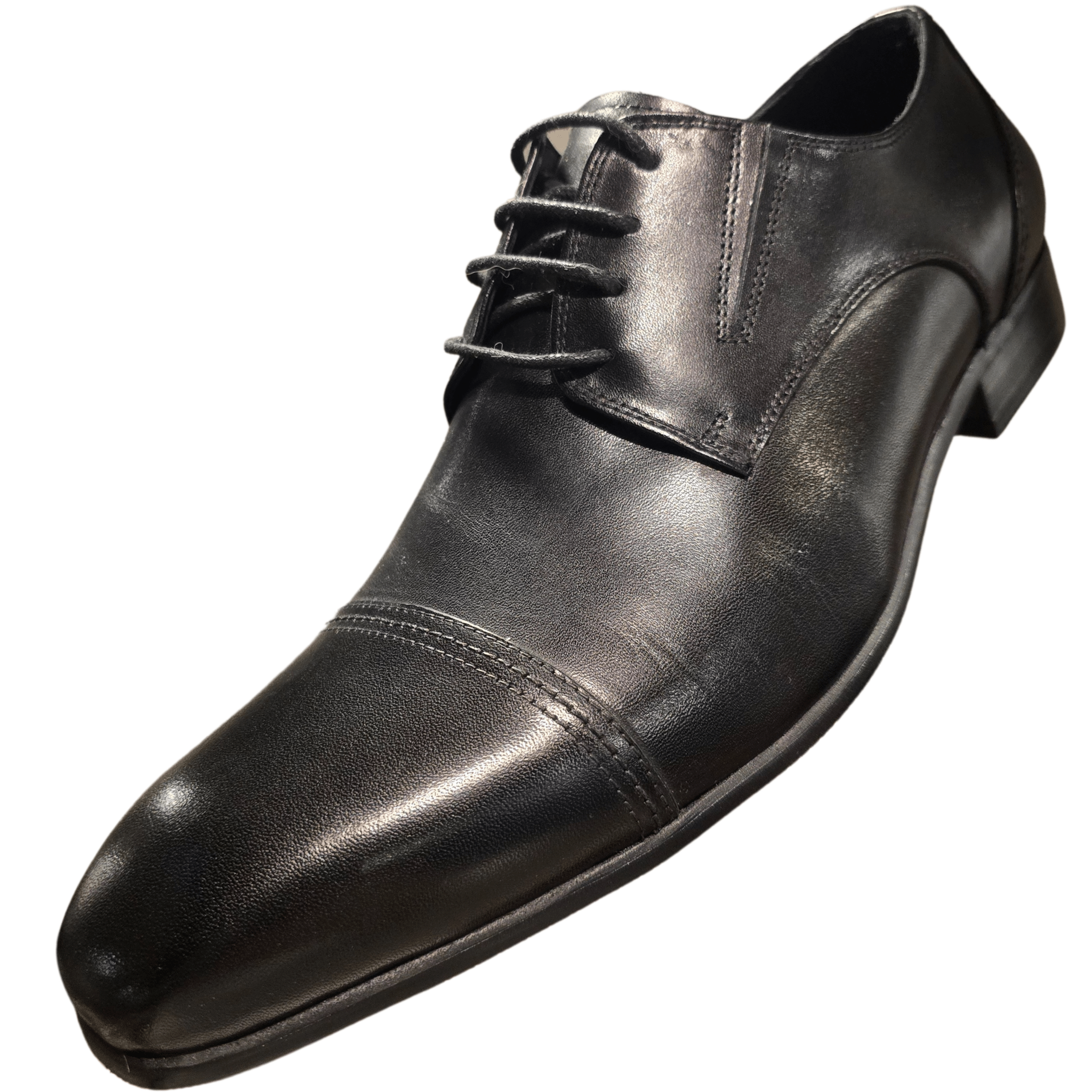 Revic 男裝皮鞋 | OF - 27BK | 黑色橫式德比皮鞋 - Revic - Revic 主圖