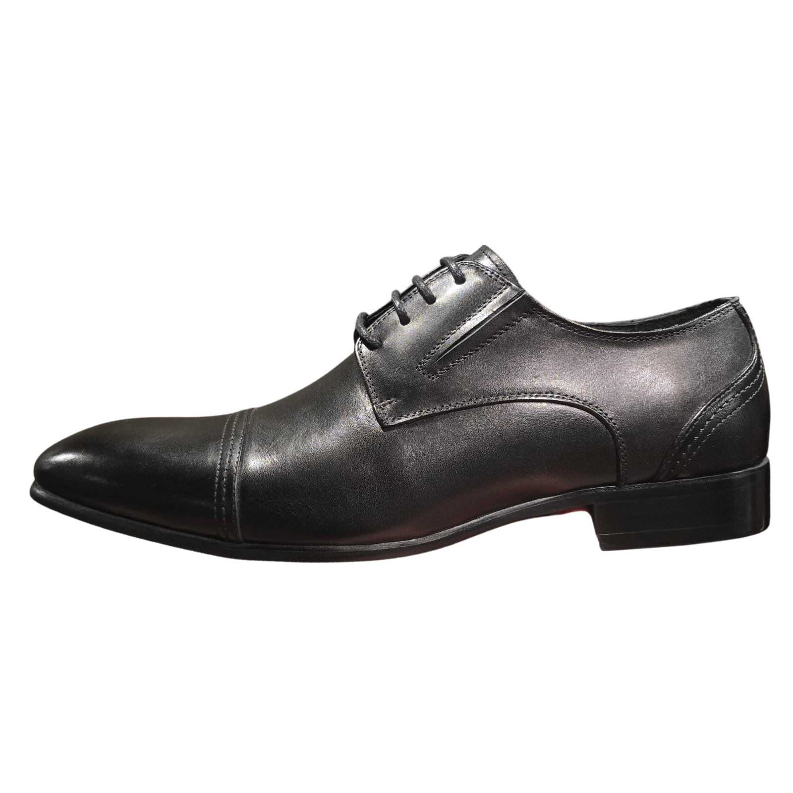 Revic 男裝皮鞋 | OF-27BK | 黑色橫式德比皮鞋 副圖