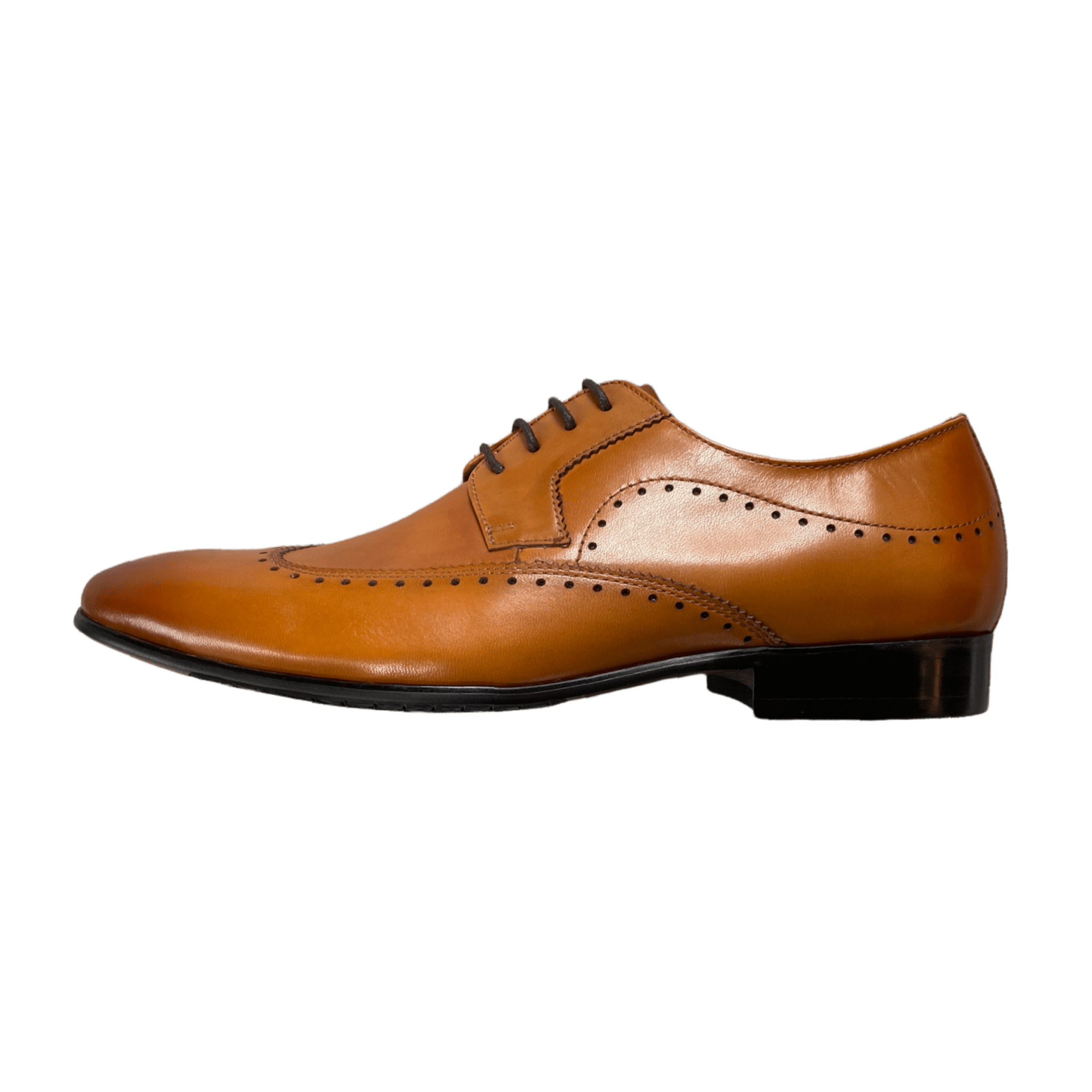 Revic 男裝皮鞋 | OF-28BR | 棕色翼紋德比皮鞋 副圖