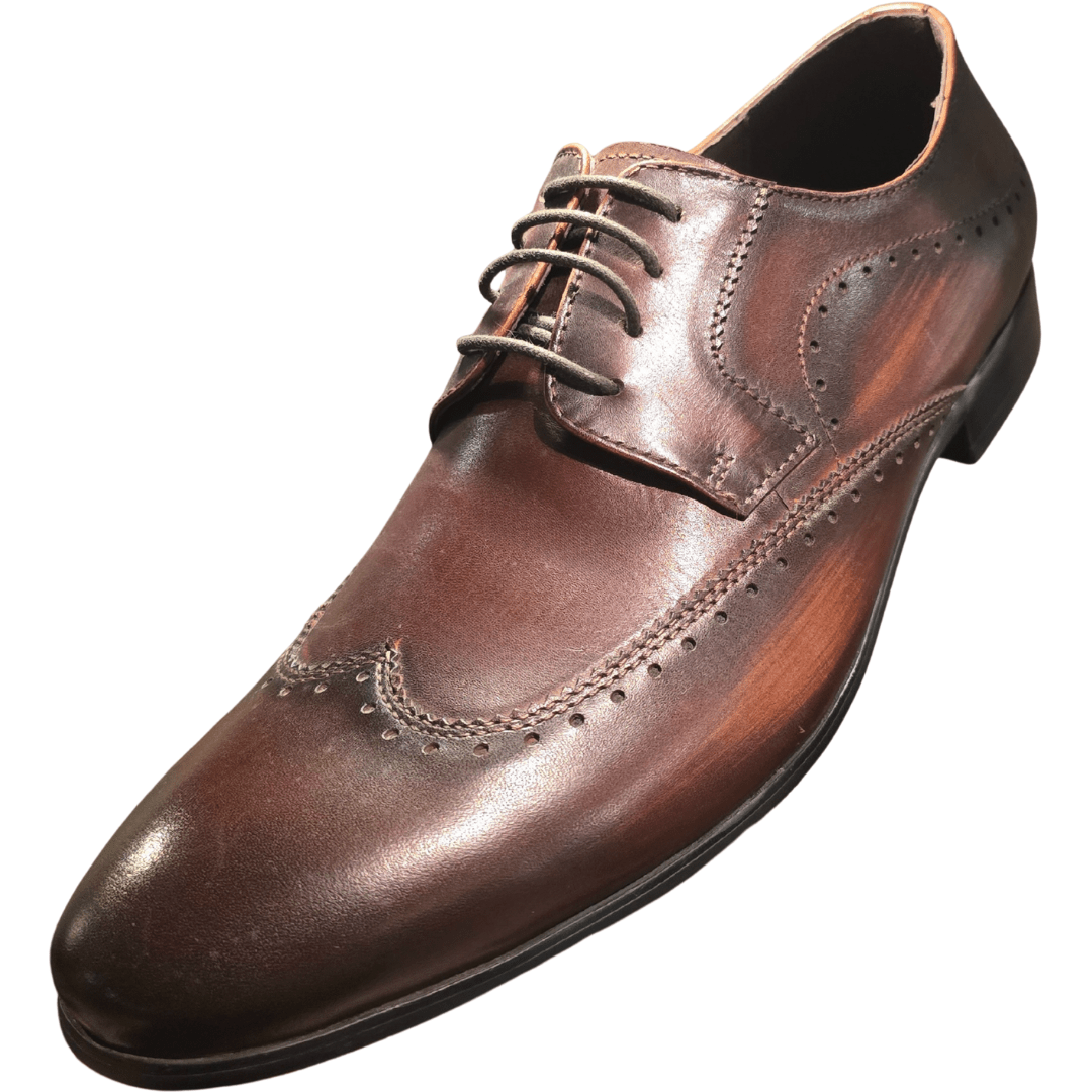 Revic 男裝皮鞋 | OF - 28DB | 深啡色雕花德比皮鞋 - Revic - Revic Main image