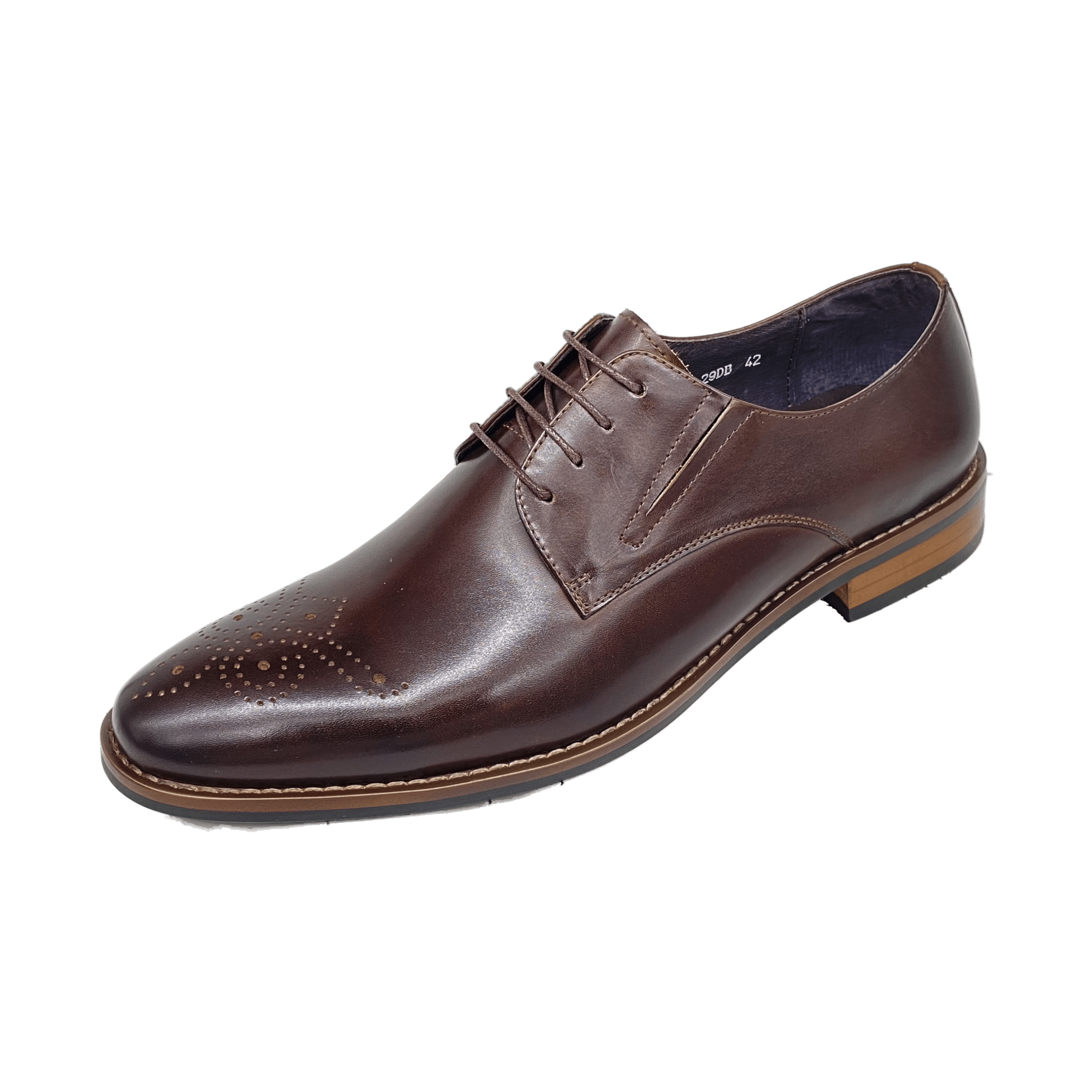 Revic 男裝皮鞋 | OF - 29DB | 深色雕花德比皮鞋 - Revic - Revic Main image