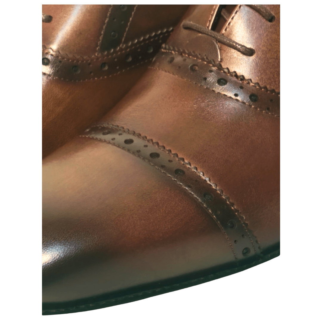 Revic 男裝皮鞋 | OF - 31｜棕色橫飾牛津皮鞋 - Revic - Revic