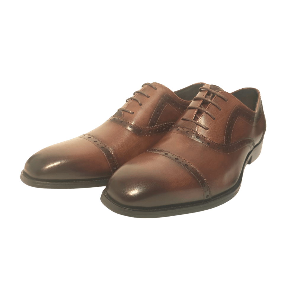 Revic 男裝皮鞋 | OF - 31｜棕色橫飾牛津皮鞋 - Revic - Revic