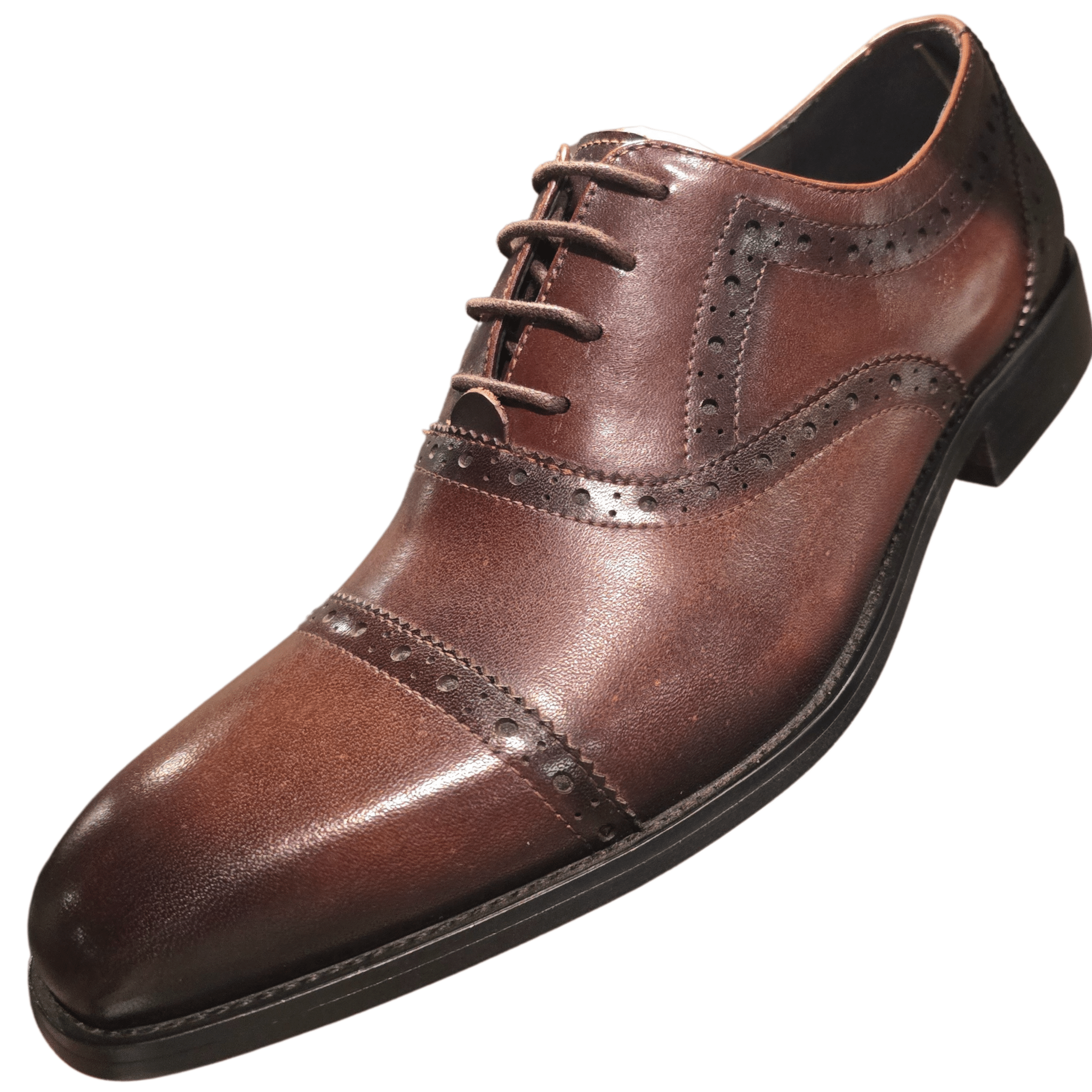 Revic 男裝皮鞋 | OF - 31｜棕色橫飾牛津皮鞋 - Revic - Revic 主圖