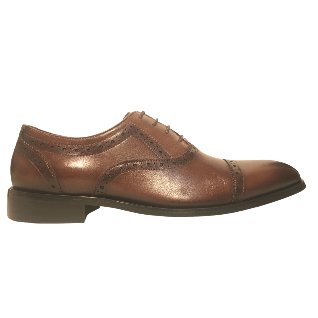 Revic 男裝皮鞋 | OF - 31｜棕色橫飾牛津皮鞋 - Revic - Revic