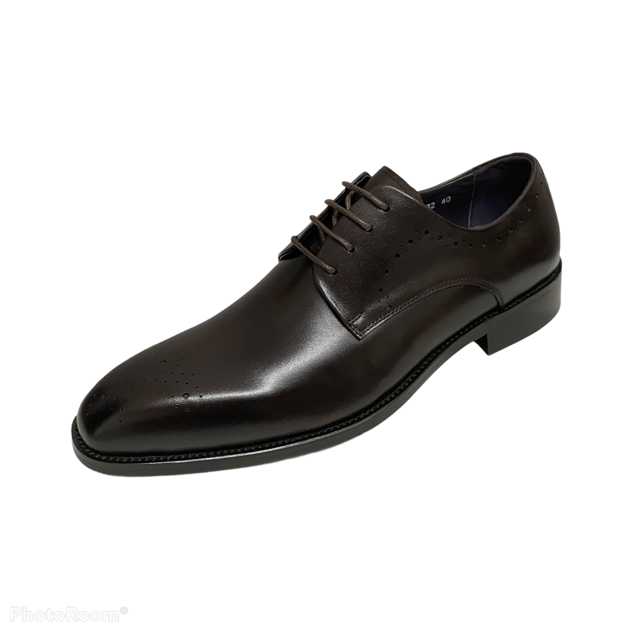 Revic 男裝皮鞋 | OF - 32 | 深啡色素面德比皮鞋 - Revic - Revic Main image