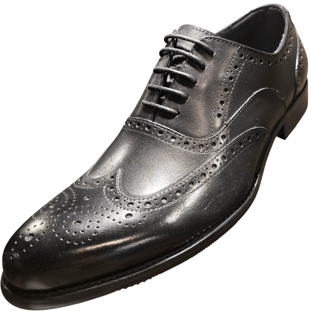 Revic 男裝皮鞋 | OF - 33BK｜翼紋 雕花 黑色牛津皮鞋 - Revic - Revic 主圖