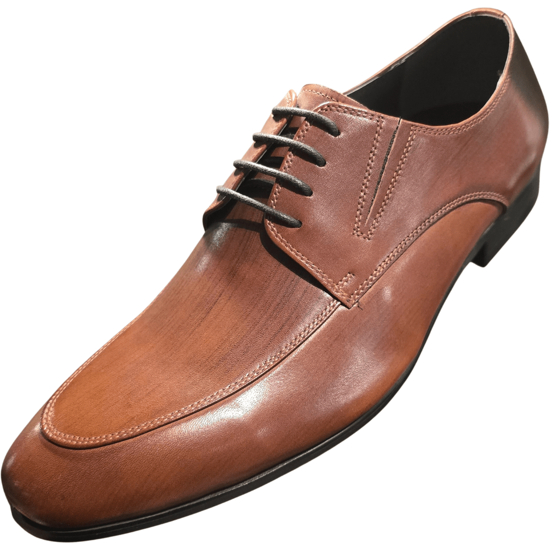 Revic 男裝皮鞋 | OF - 34BR | 棕色U - tip德比皮鞋 - Revic - Revic 主圖