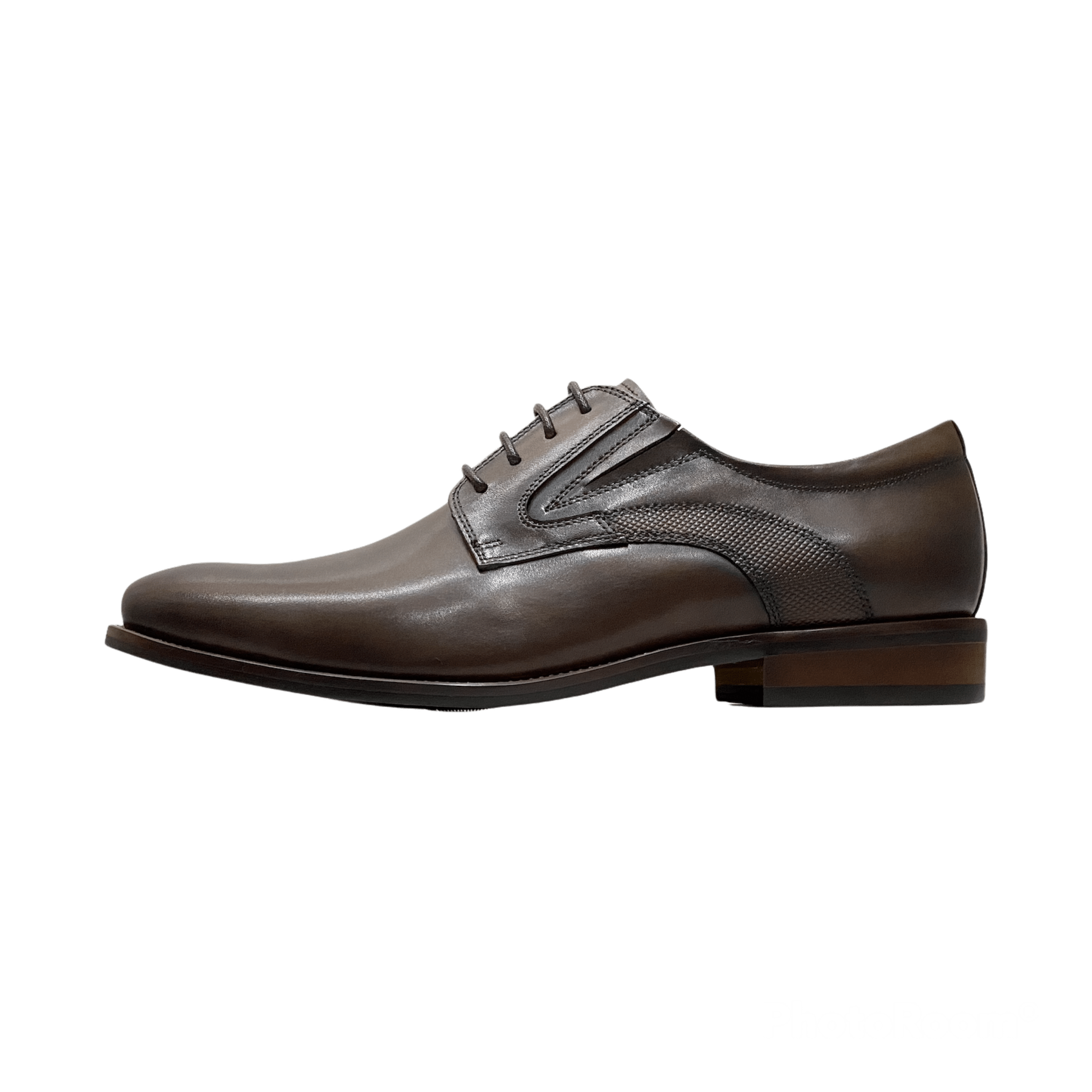 Revic Men's Leather Shoes | OF-38COF | Brown Plain Derby Shoes Secondary image