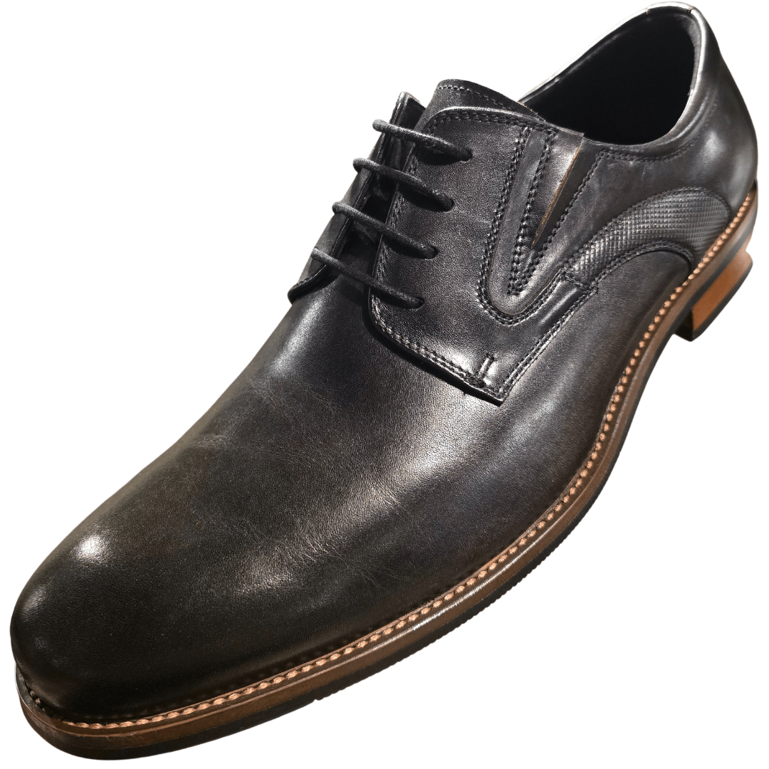 Revic 男裝皮鞋 | OF - 38GY | 灰色素面德比皮鞋 - Revic - Revic Main image