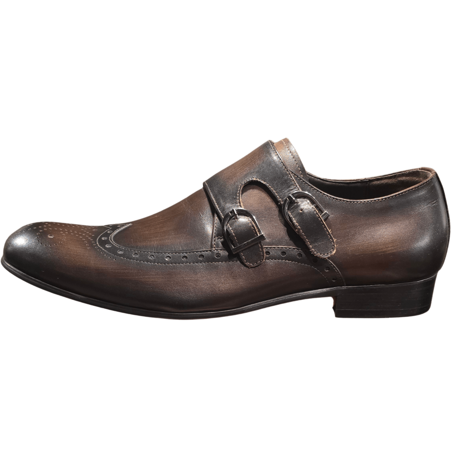 Revic 男裝皮鞋 | OF-3CP | 深啡色翼紋雙扣皮鞋 副圖