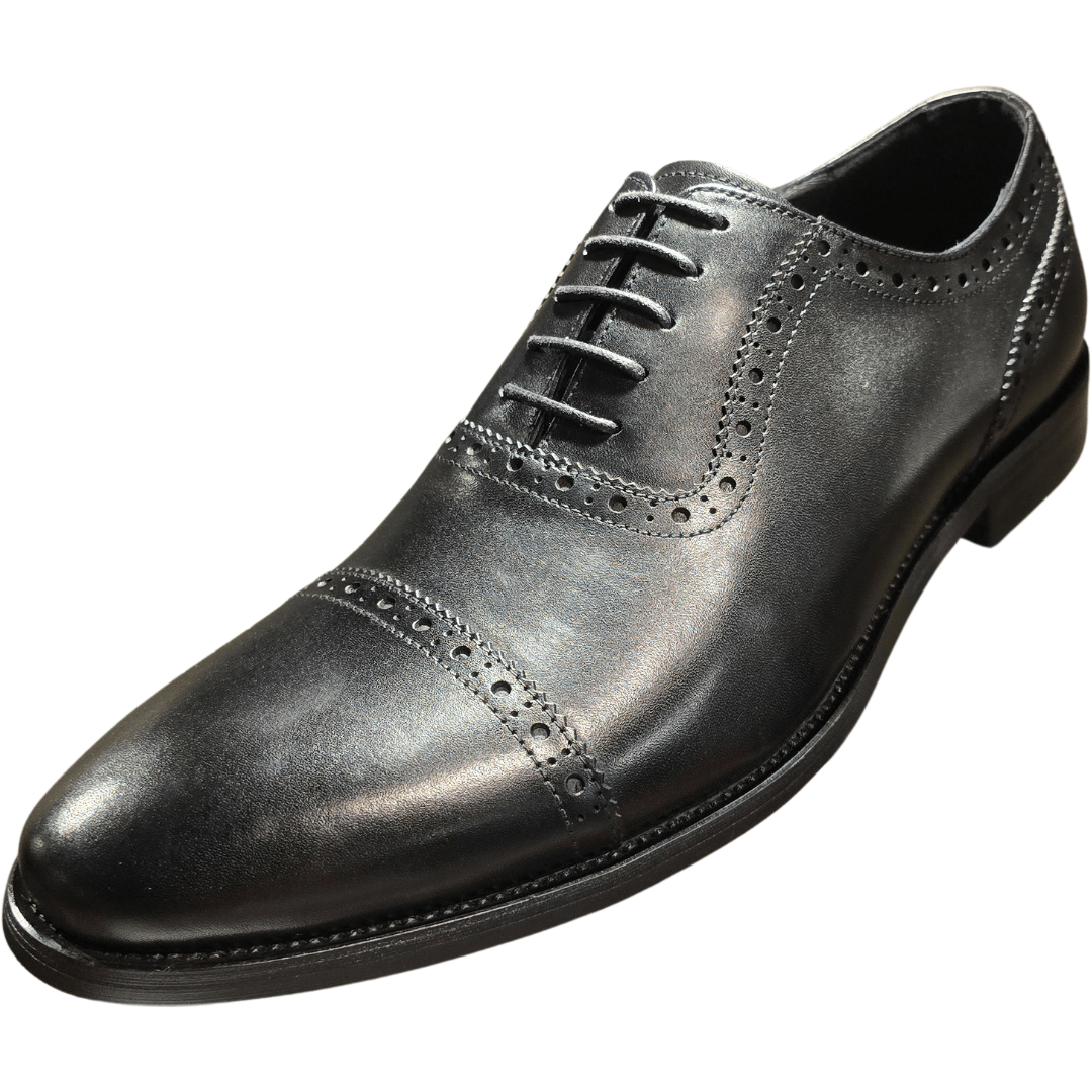 Revic 男裝皮鞋｜OF - 41BK｜橫式黑色牛津皮鞋 - Revic - Revic 主圖