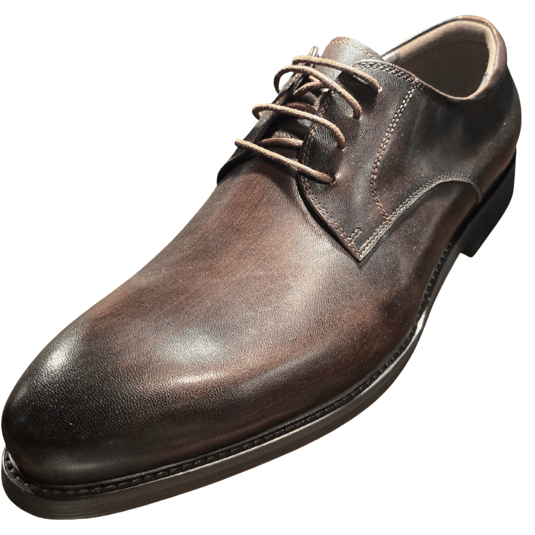 Revic 男裝皮鞋 | OF - 42DB | 素面深啡色德比皮鞋 - Revic - Revic Main image