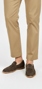 Revic 男裝休閒皮鞋 | OF - 43A｜咖啡色絨面樂福皮鞋 - Revic - Revic
