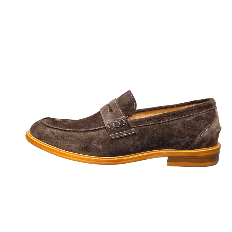 Revic Men's Casual Leather Shoes | OF-43A | Coffee-colored Suede Loafers Secondary image