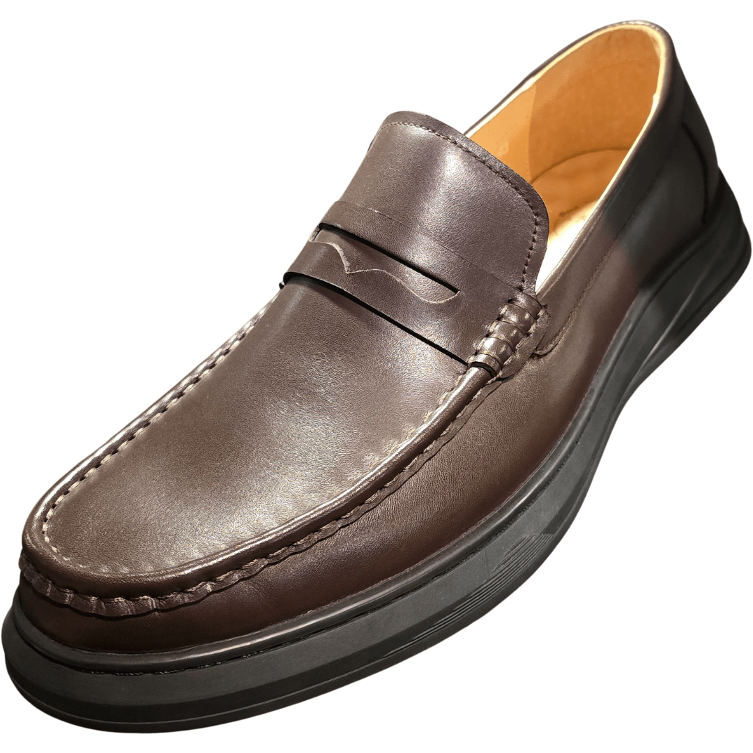 Revic 男裝休閒皮鞋 | OF - 48BR｜啡色便士樂福皮鞋 - Revic - Revic Main image