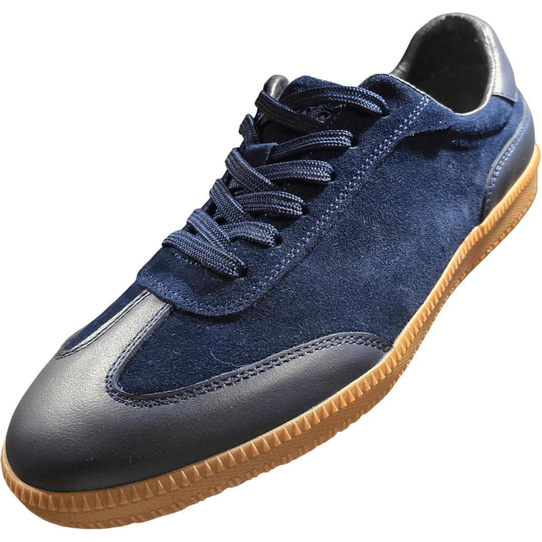 Revic 海軍藍麂皮撞色休閒波鞋 | OFT| 深藍真皮運動鞋 | 高質感商務休閒男士鞋款 - Revic - Revic Main image