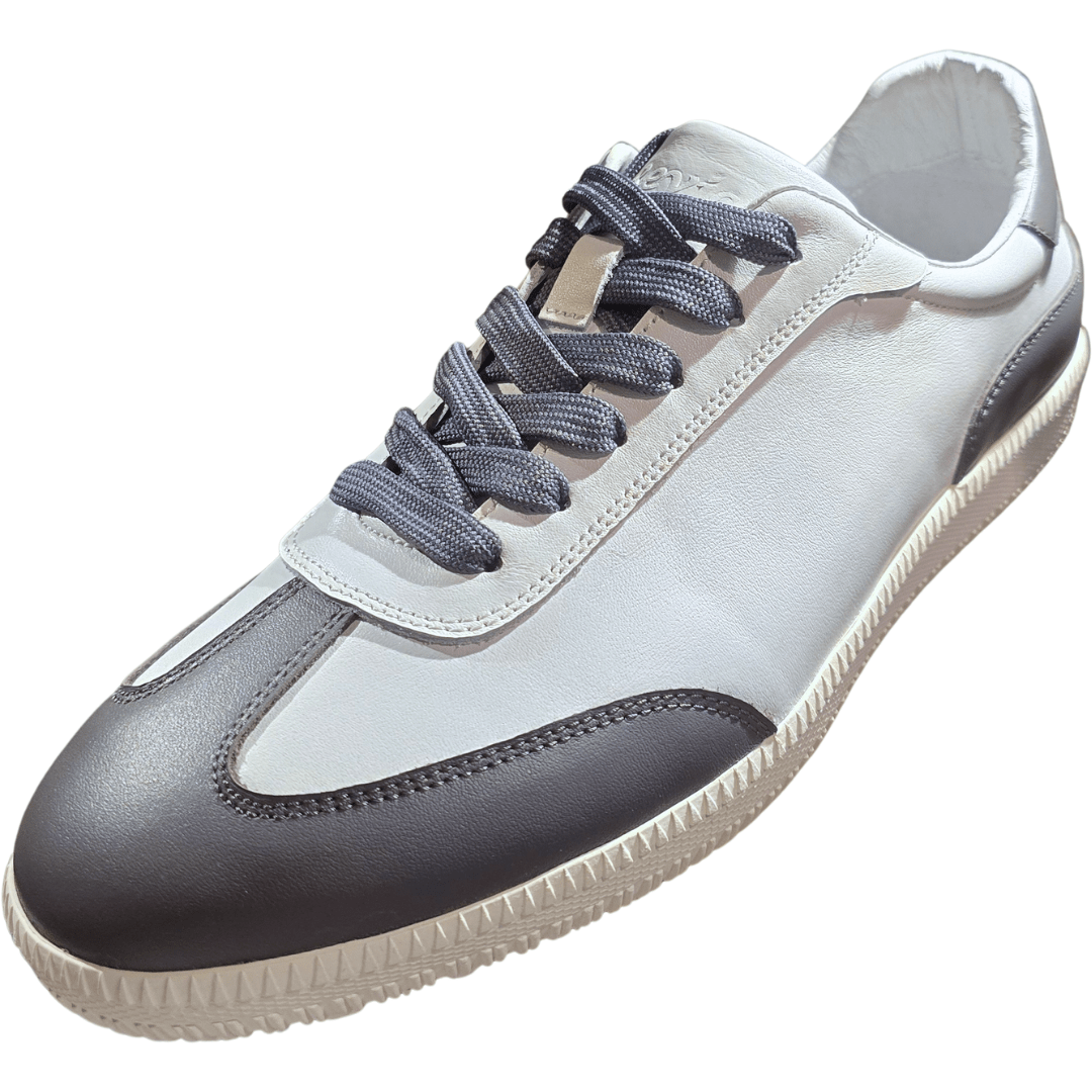 Revic 百搭真皮休閒波鞋| OFT | 灰白撞色復古皮革運動鞋 | 男女同款中性休閒鞋 - Revic - Revic Main image