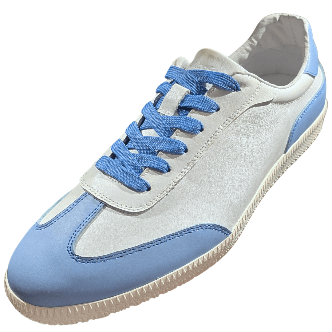 Revic 休閒真皮波鞋| OFT | 藍白撞色復古運動鞋 | 男女情侶款皮革休閒鞋 - Revic - Revic Main image