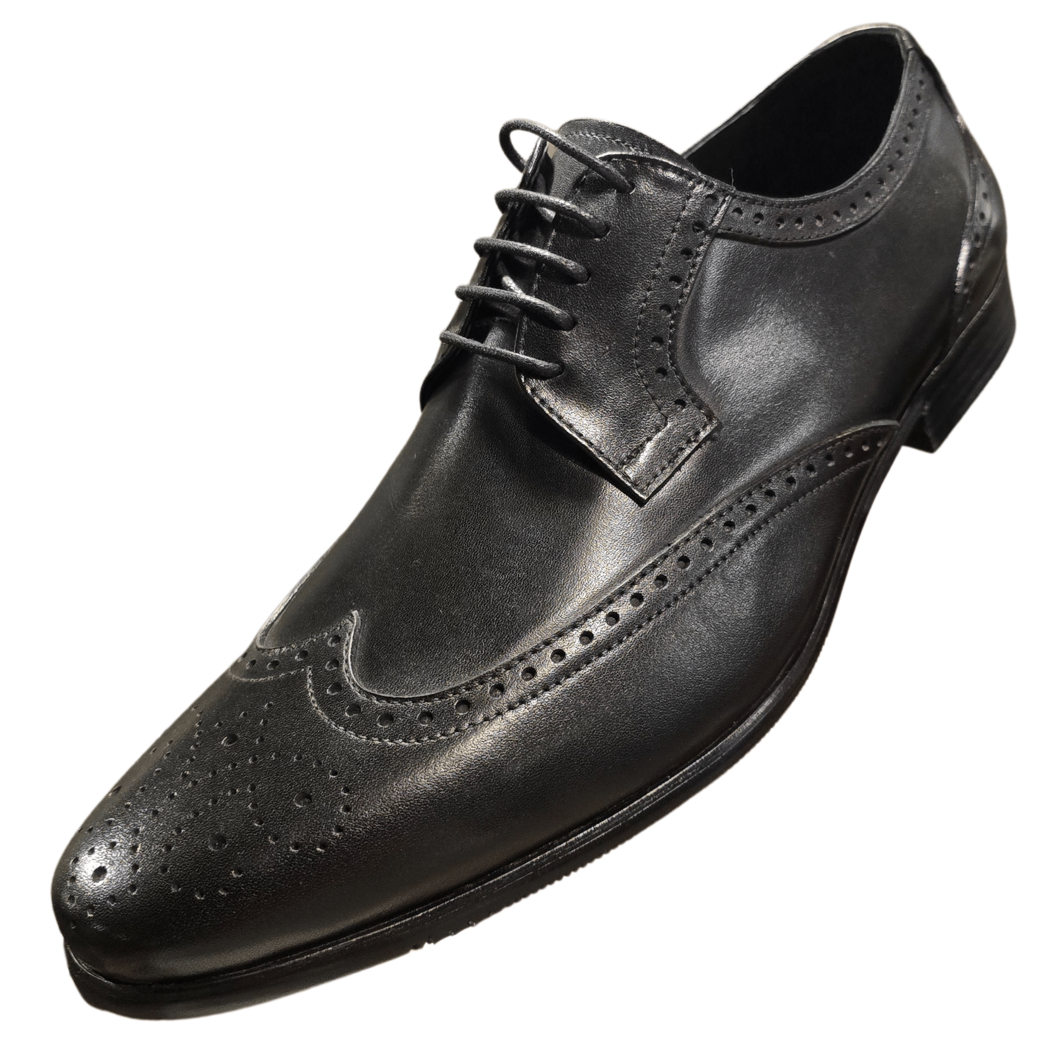 Revic 男裝皮鞋｜TCF - 19｜黑色雕花德比皮鞋 - Revic - Revic 主圖