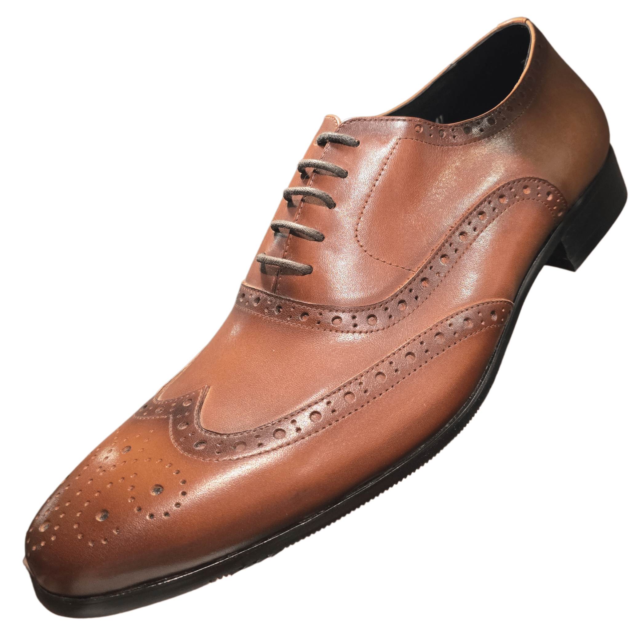 Revic 男裝皮鞋 | TCF - 41 - 1BR｜啡色翼紋雕花牛津皮鞋 - Revic - Revic 主圖