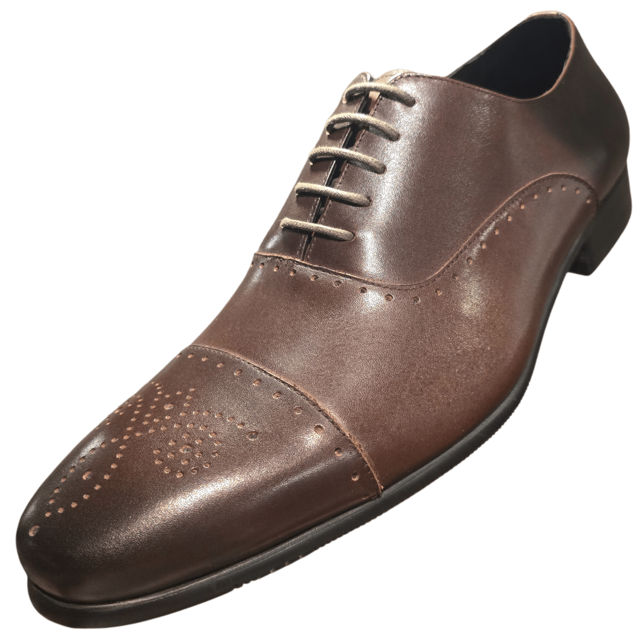 Revic 男裝皮鞋 | TCF - 41 - 21BR｜啡色橫式牛津皮鞋 - Revic - Revic 主圖