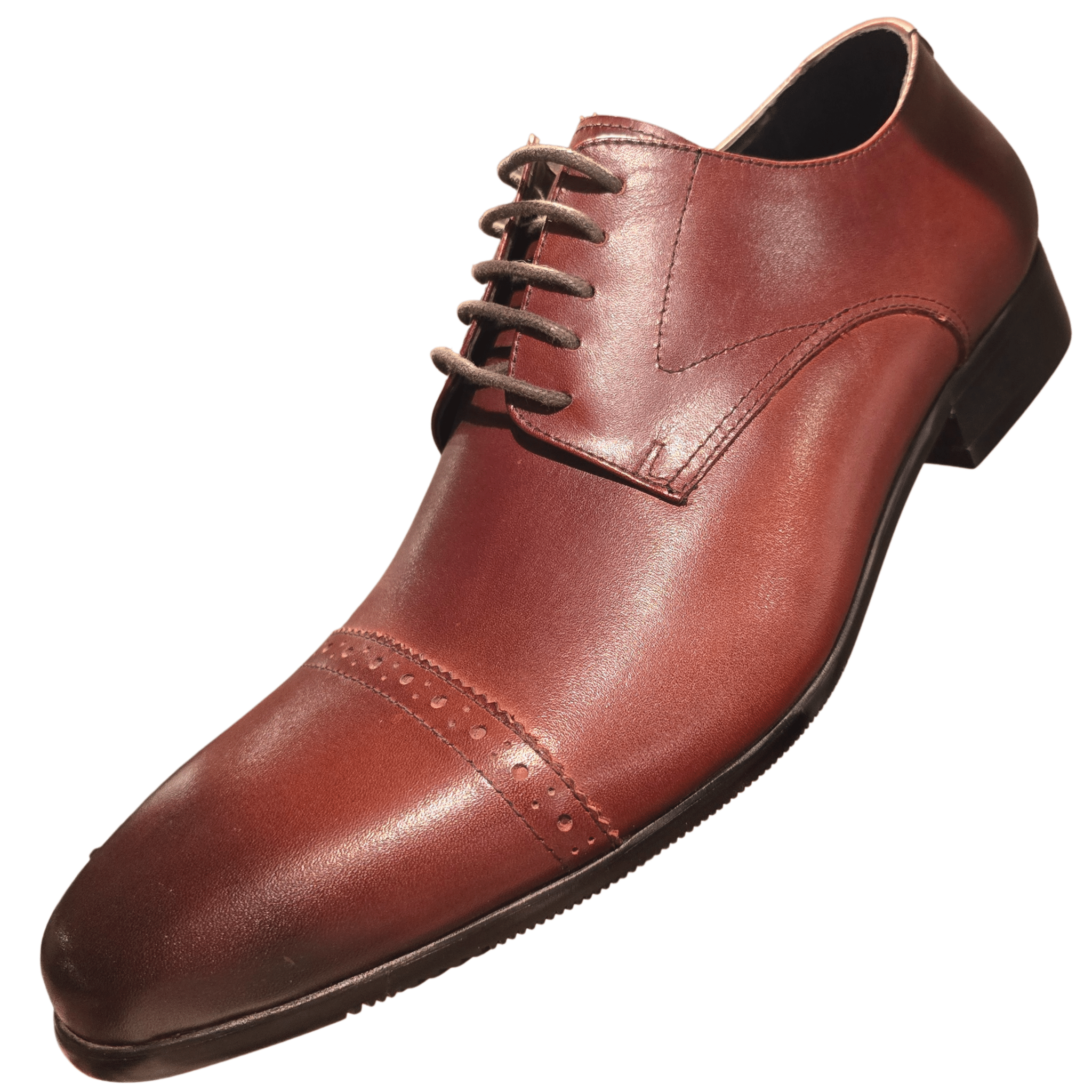 Revic 男裝皮鞋 | TCF - 41 - 9BR | 啡色橫式德比皮鞋 - Revic - Revic Main image