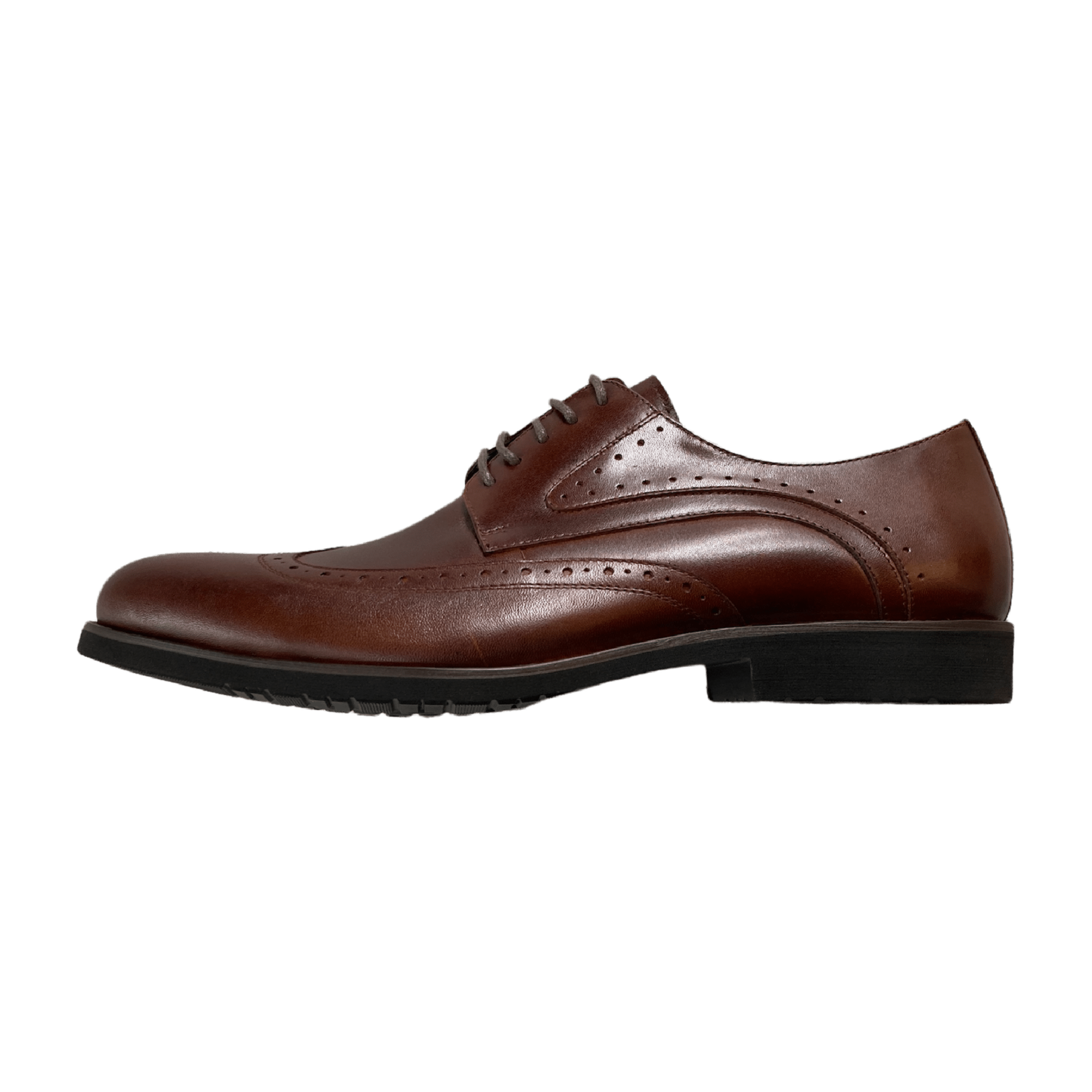 Revic 男裝皮鞋 | TCF-46-1BR | 啡色翼紋德比皮鞋 副圖