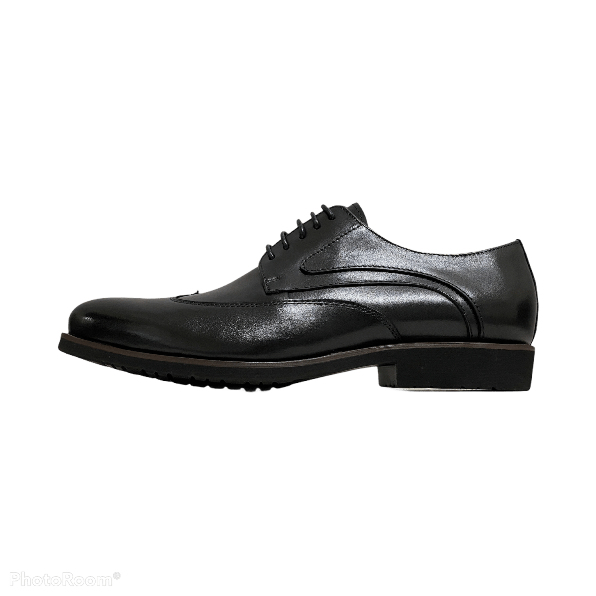 Revic Men's Leather Shoes｜TCF-46-2BK Black Wingprint Derby Shoes Secondary image