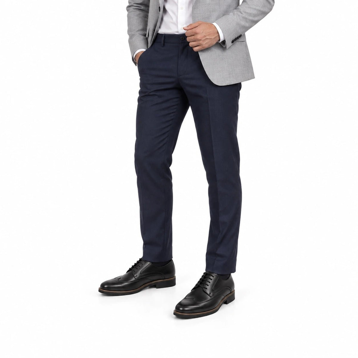 Revic 男裝皮鞋｜TCF-46-2BK｜ 黑色翼紋德比皮鞋 - Revic-Revic