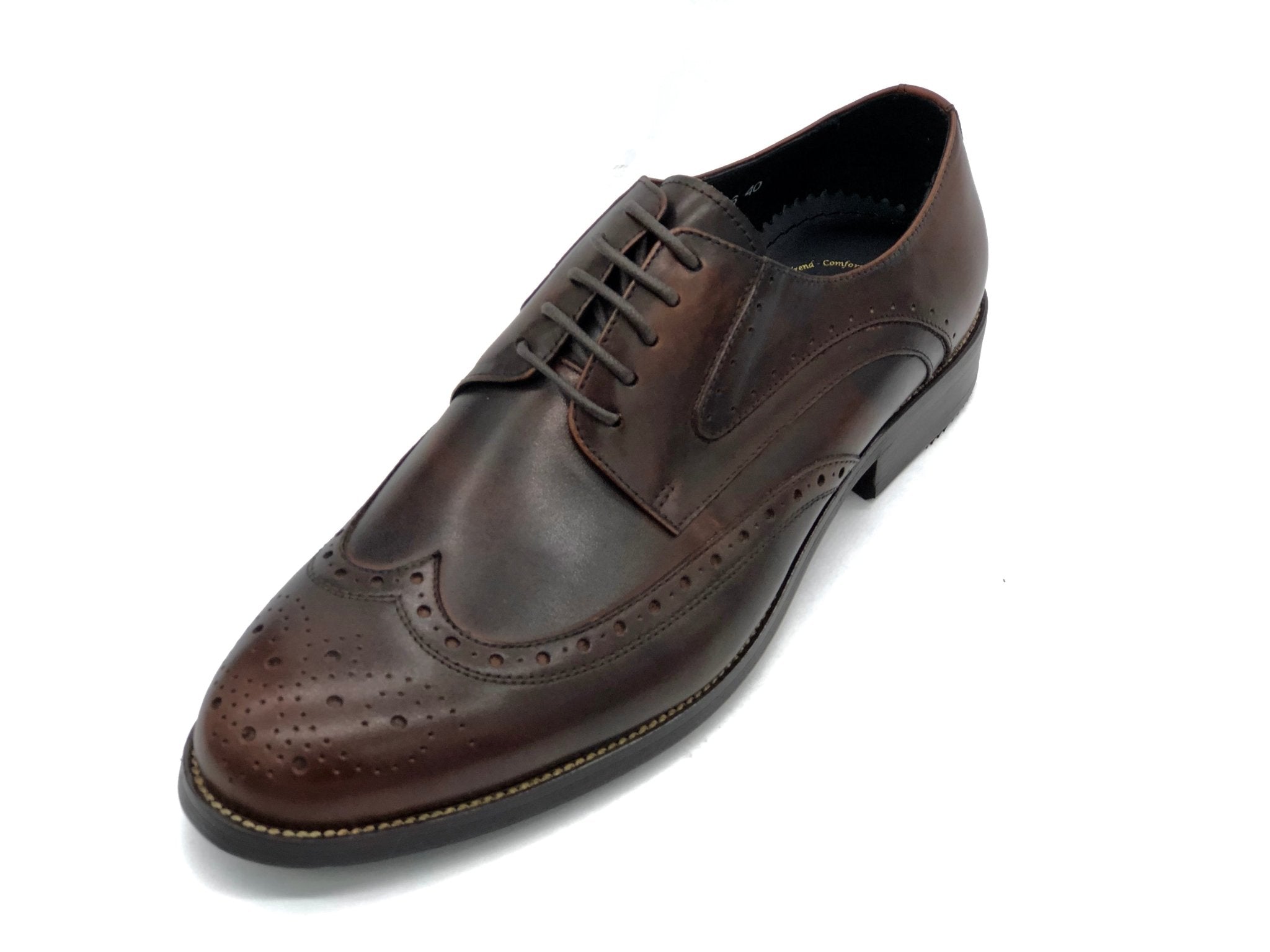 Revic 男裝皮鞋 | TCF - 46 | 啡色翼紋德比皮鞋 - Revic - Revic Main image