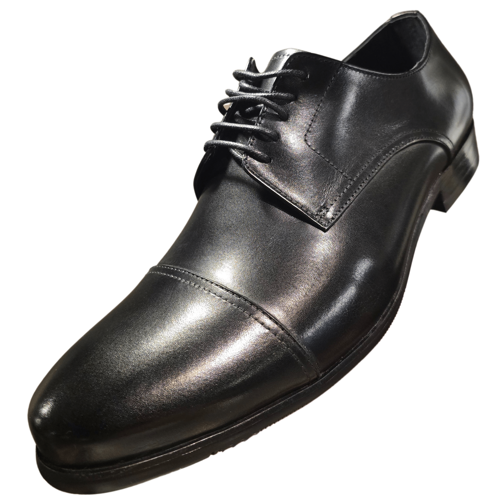 Revic 男裝皮鞋 | TCF - 62 - 10 | 黑色橫式德比皮鞋 - Revic - Revic 主圖