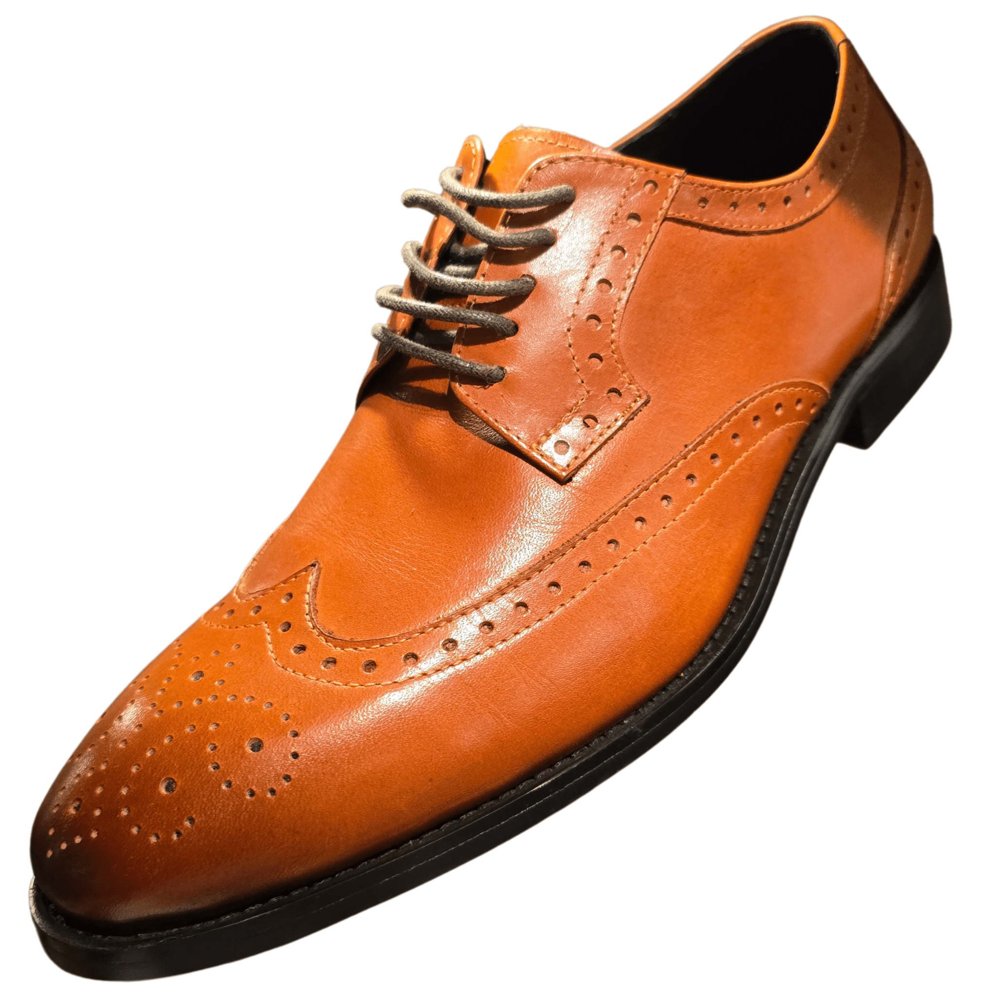 Revic 男裝皮鞋 | TCF - 82BR | 啡色翼紋德比皮鞋 - Revic - Revic Main image