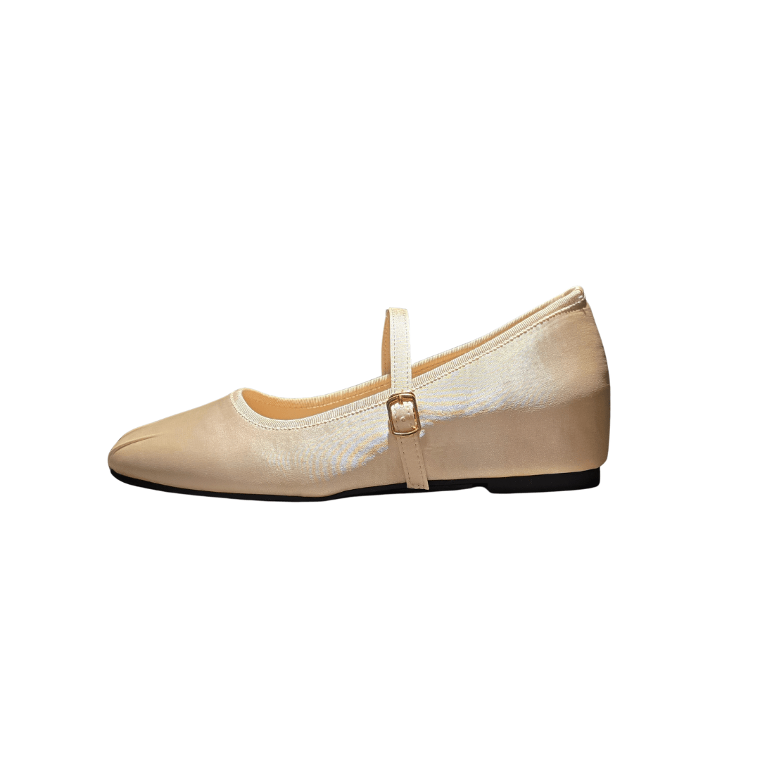 Yauritos | EB002P | Champagne Gold Platform Ballet Shoes Secondary image